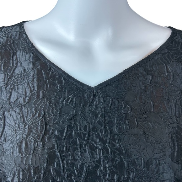 & OTHER STORIES Textured Puff Sleeve Jacquard Dress Sz 4 Goth Witchy Whimsigoth - Picture 4 of 16